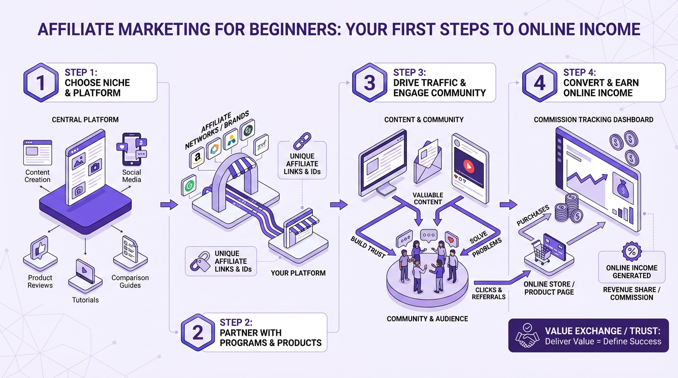 Affiliate Marketing for Beginners: Your First Steps to Online Income