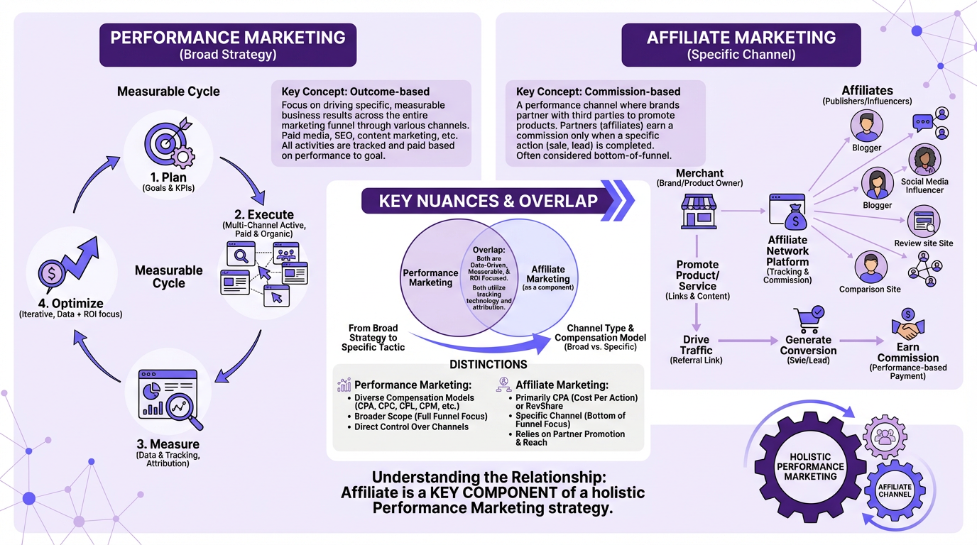 Performance Marketing vs. Affiliate Marketing: Understanding the Nuances