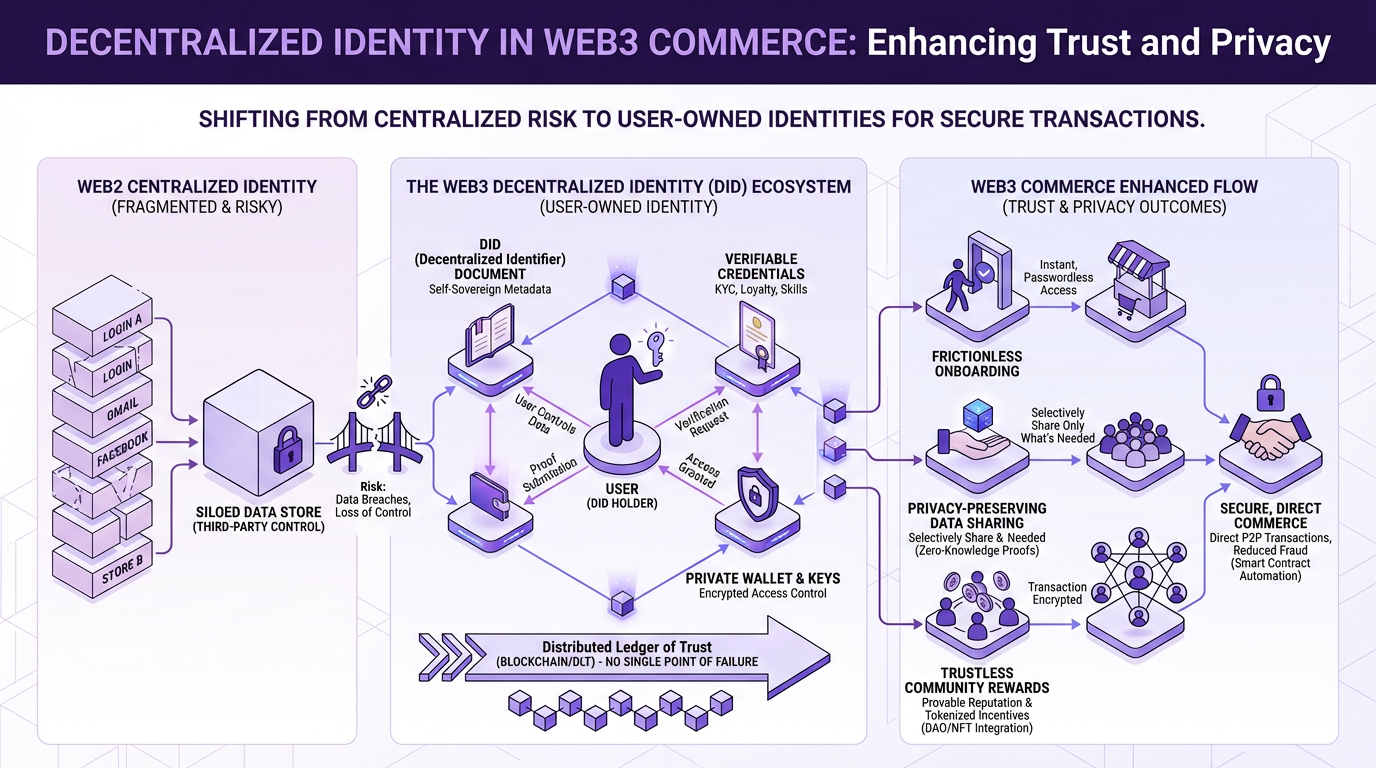 Decentralized Identity in Web3 Commerce: Enhancing Trust and Privacy