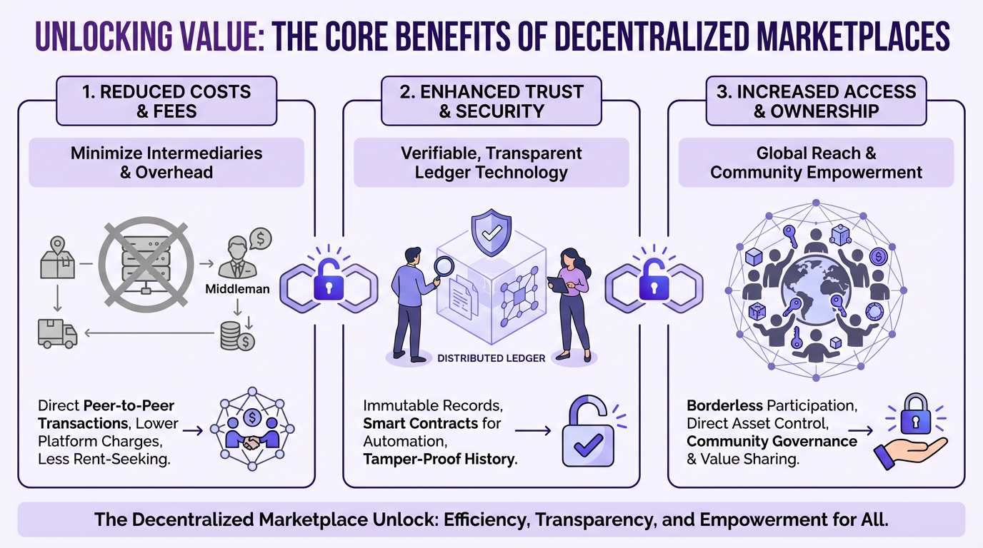 Unlocking Value: The Core Benefits of Decentralized Marketplaces