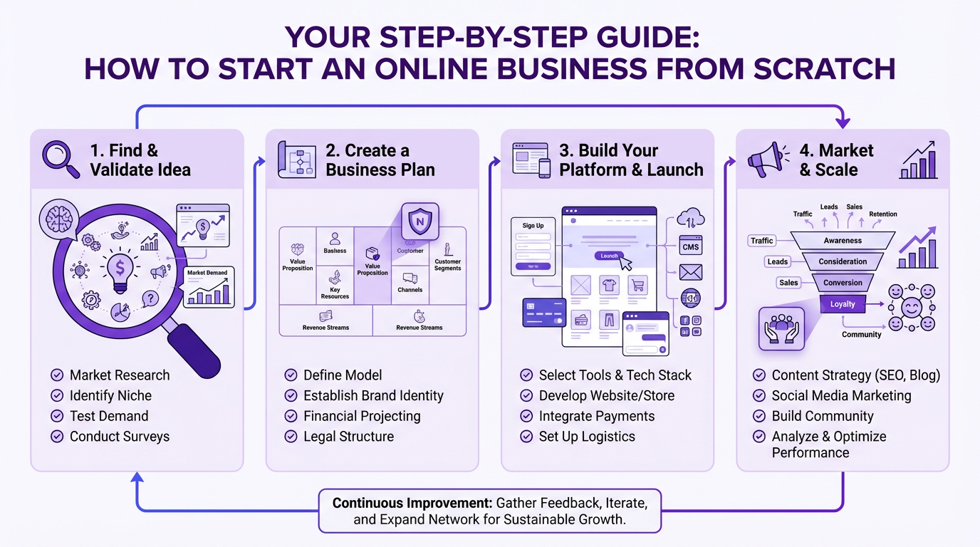 Your Step-by-Step Guide: How to Start an Online Business from Scratch
