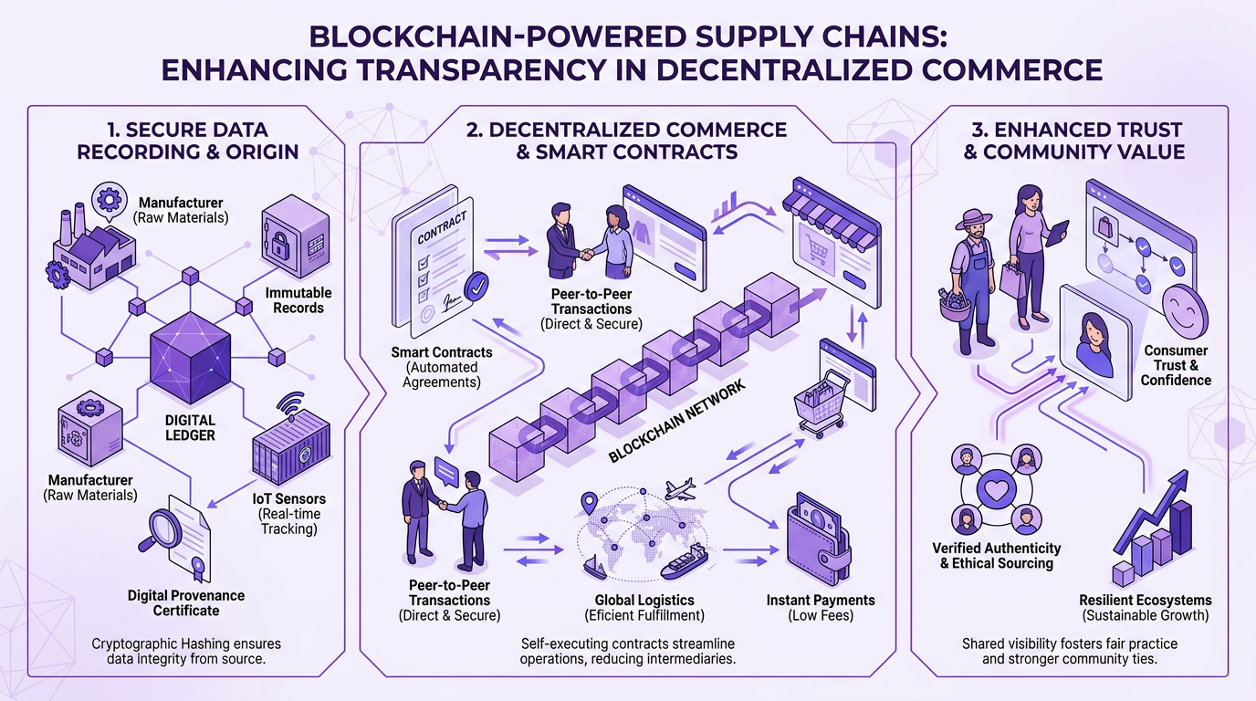 Blockchain-Powered Supply Chains: Enhancing Transparency in Decentralized Commerce