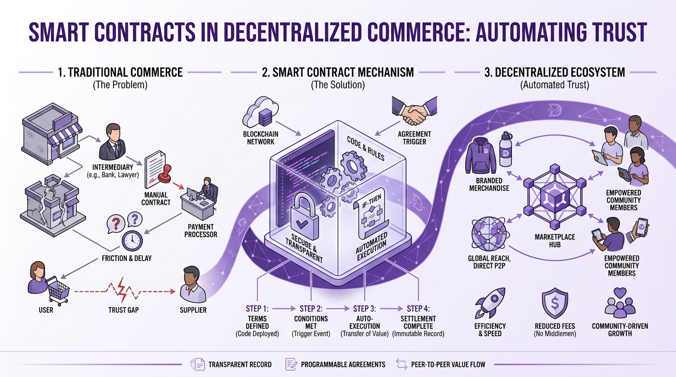 Smart Contracts in Decentralized Commerce: Automating Trust