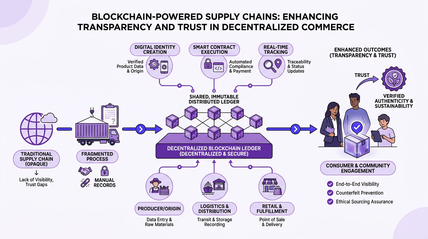 Blockchain-Powered Supply Chains: Enhancing Transparency and Trust in Decentralized Commerce