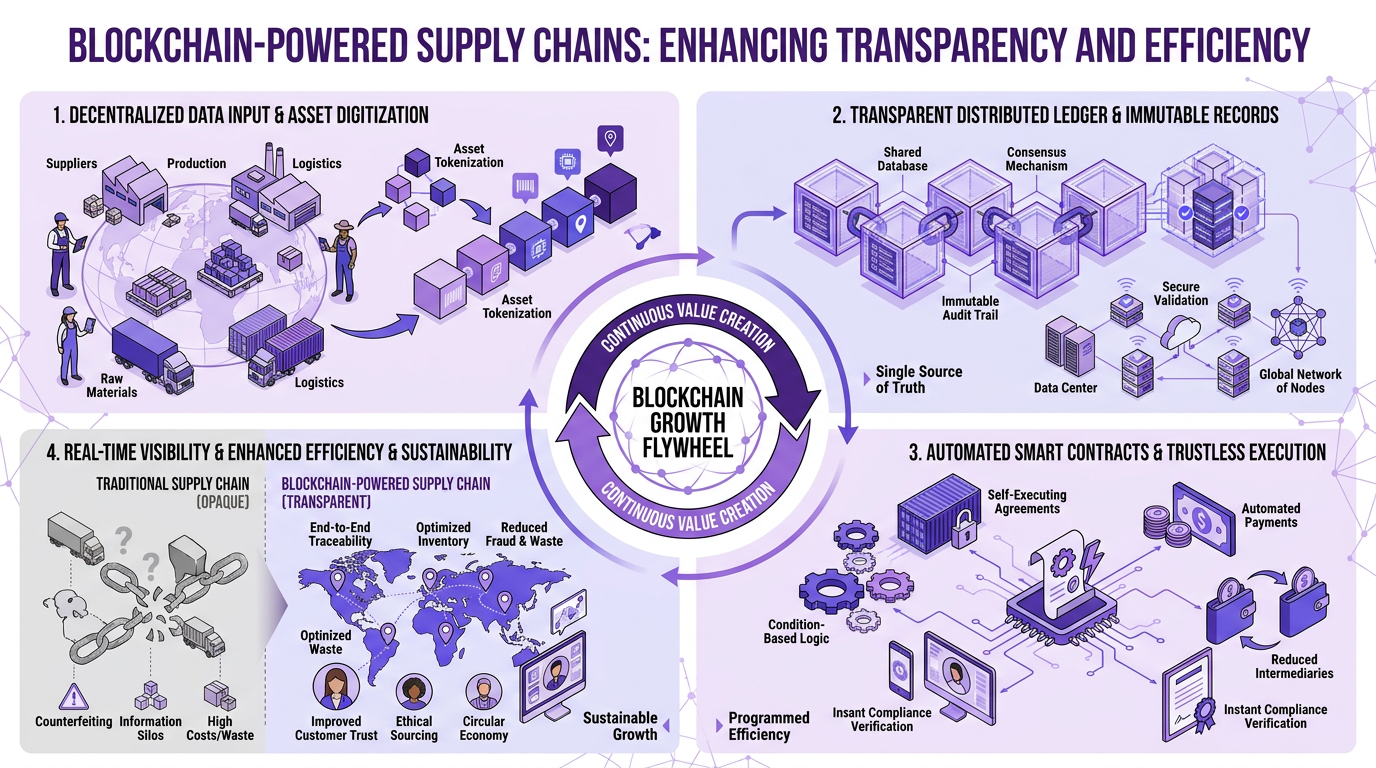 Blockchain-Powered Supply Chains: Enhancing Transparency and Efficiency in Decentralized Commerce