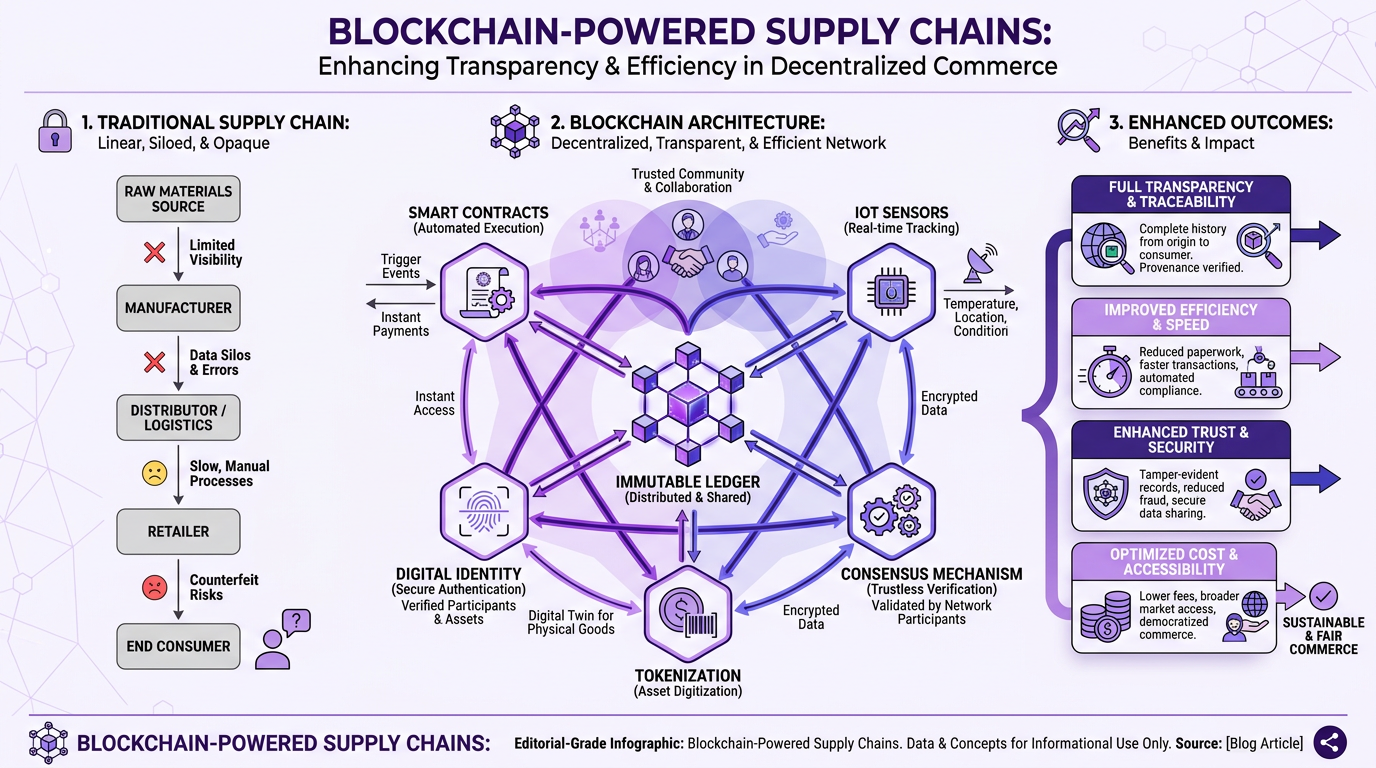 Blockchain-Powered Supply Chains: Enhancing Transparency and Efficiency in Decentralized Commerce