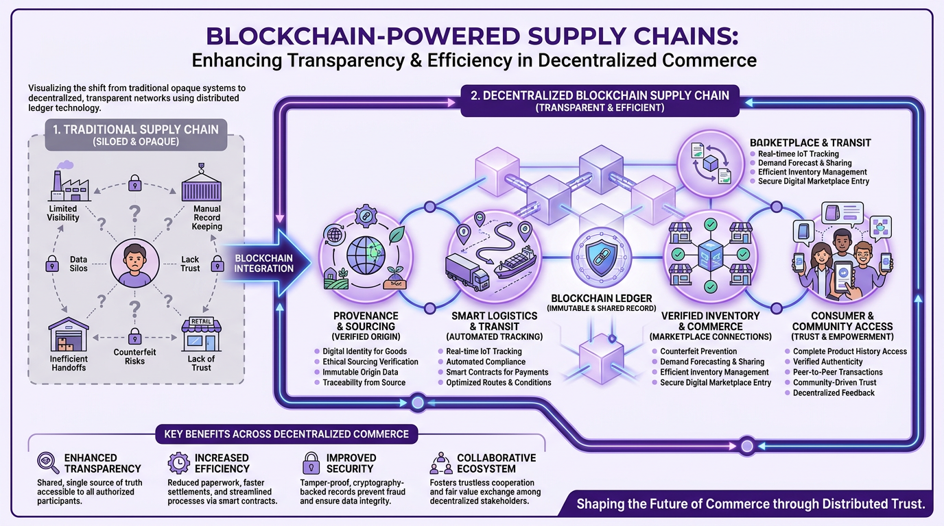 Blockchain-Powered Supply Chains: Enhancing Transparency and Efficiency in Decentralized Commerce
