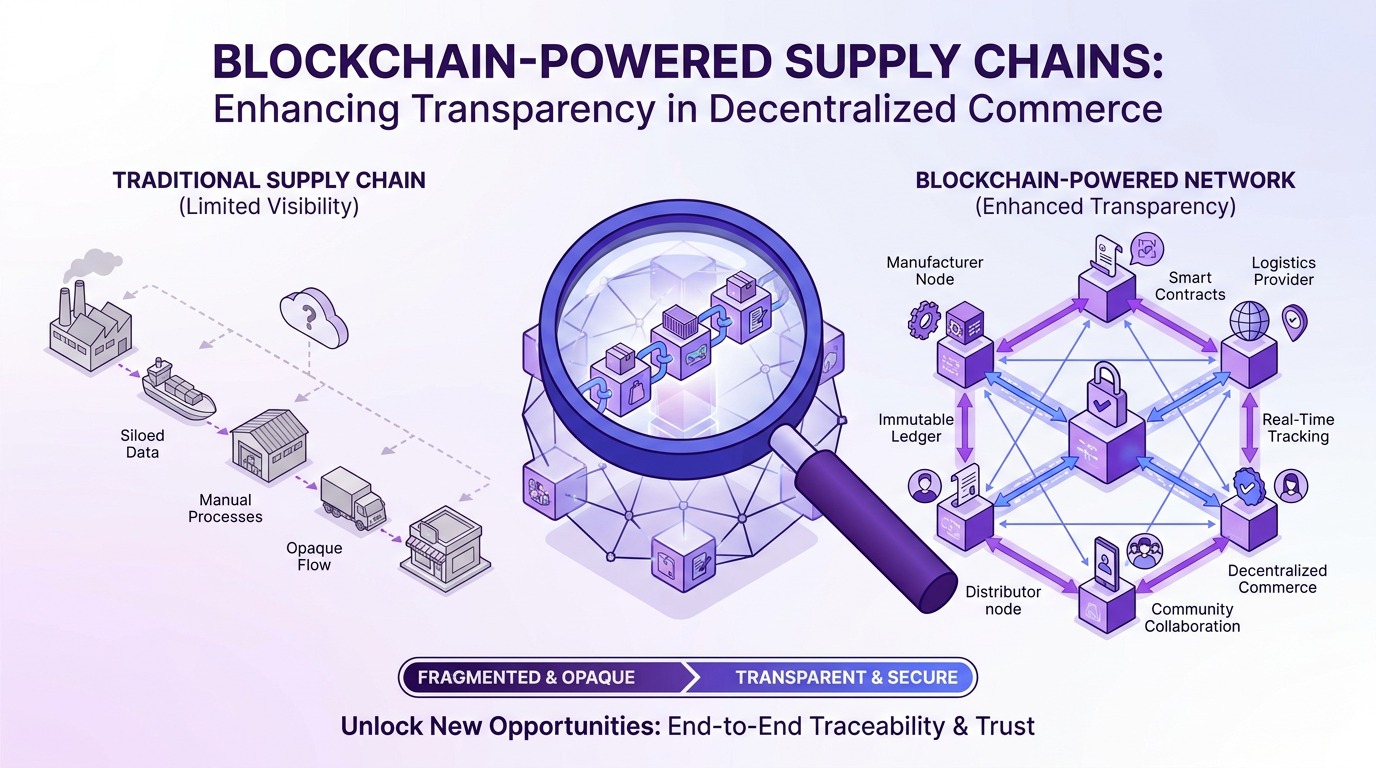 Blockchain-Powered Supply Chains: Enhancing Transparency in Decentralized Commerce