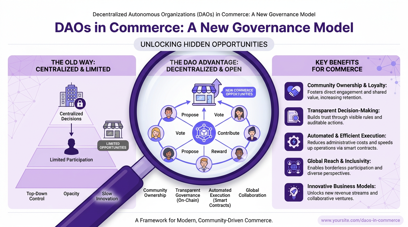 Decentralized Autonomous Organizations (DAOs) in Commerce: A New Governance Model
