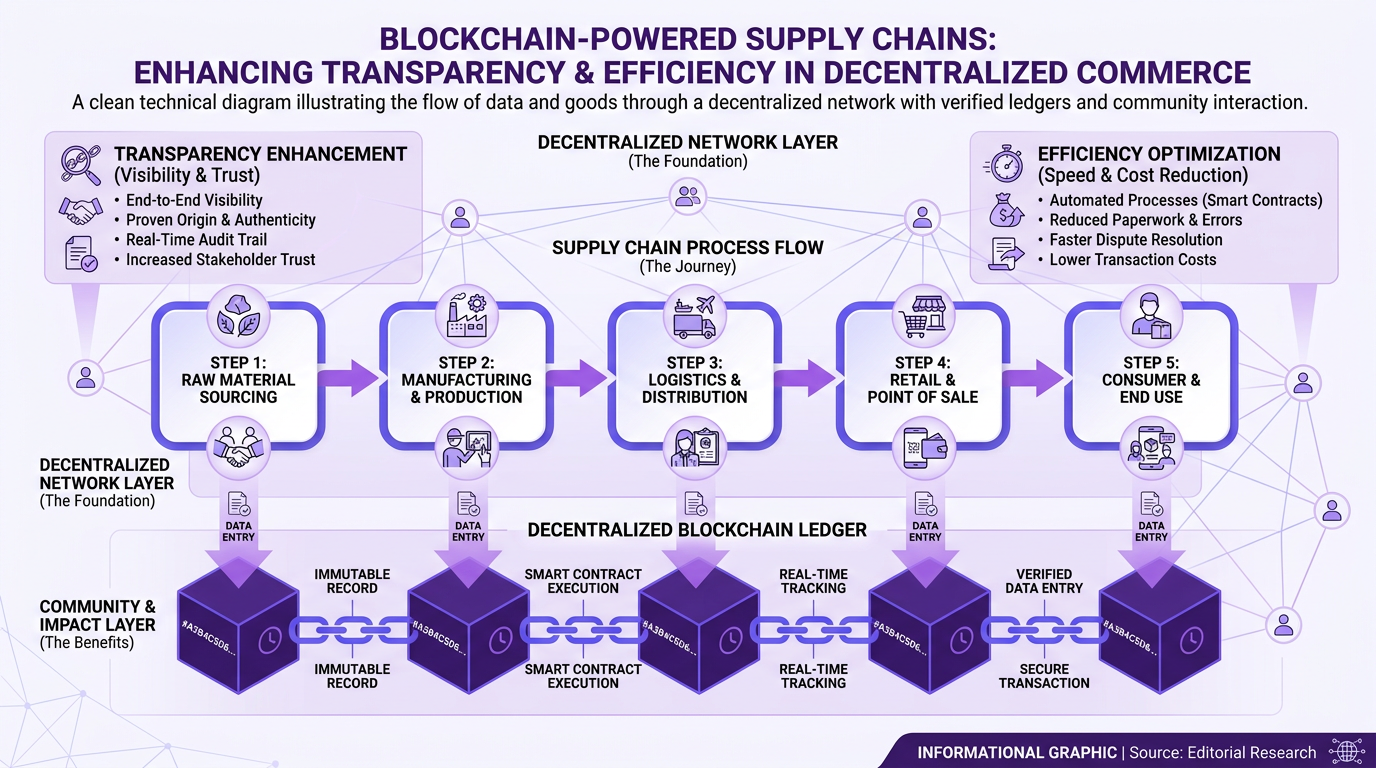 Blockchain-Powered Supply Chains: Enhancing Transparency and Efficiency in Decentralized Commerce